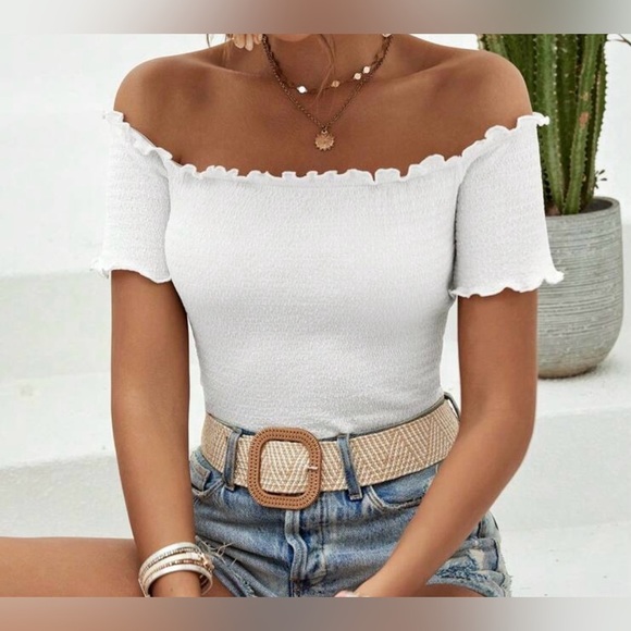 White Cropped Top - Picture 9 of 10